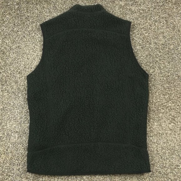 Patagonia Vest Retro Pile Full Zip Fleece Black Mens Medium 22821 $129 - Picture 5 of 10